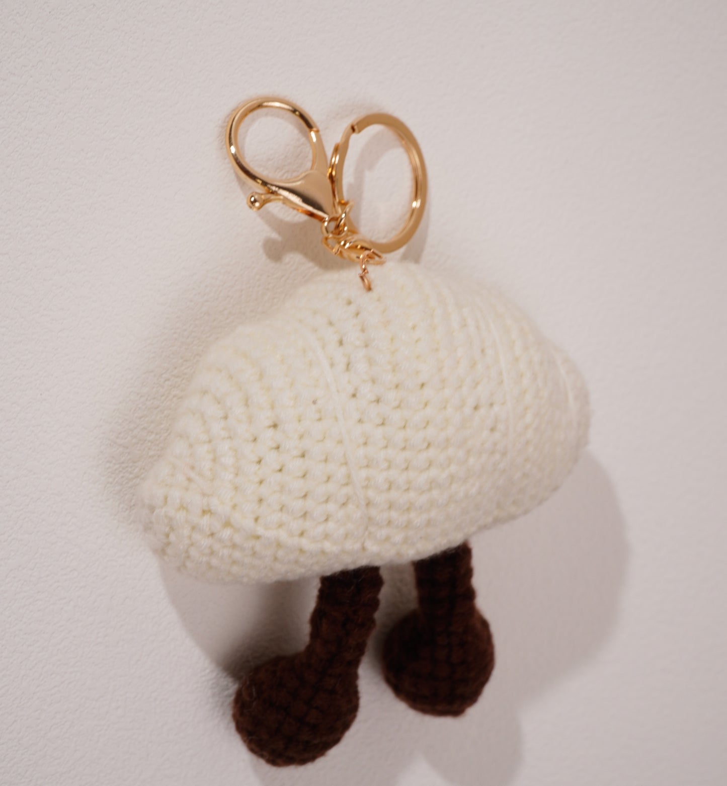 Porte-clés nuage au crochet – Création artisanale en coton