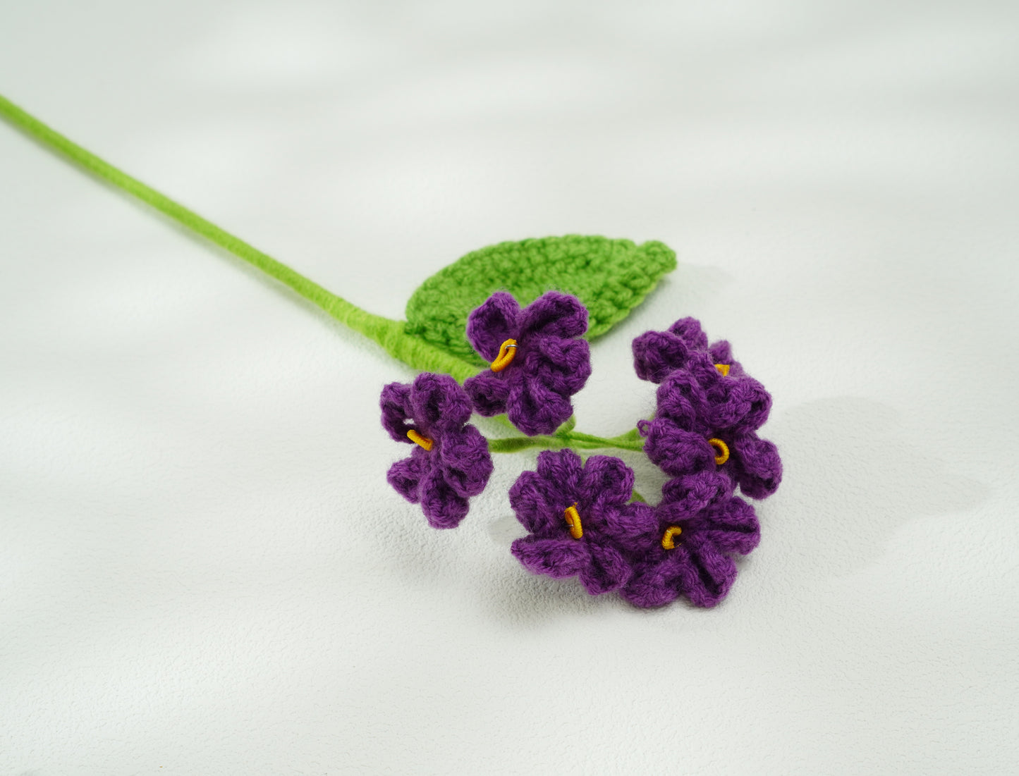 Fleur Myosotis -“Ne m’oublie pas” au crochet – Création artisanale en coton