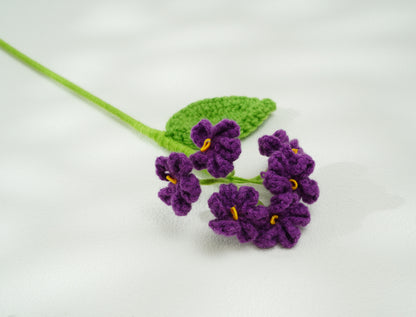 Fleur Myosotis -“Ne m’oublie pas” au crochet – Création artisanale en coton