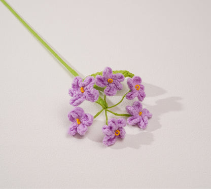 Fleur Myosotis -“Ne m’oublie pas” au crochet – Création artisanale en coton